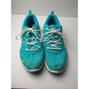 Ryka Tempo Woman's 11M Aqua/White Low Top Lace Up Sneakers